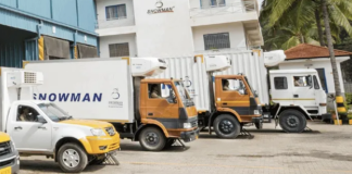 Snowman Logistics fleet of trucks